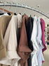 WANWAN Solid Color Crop Shirts